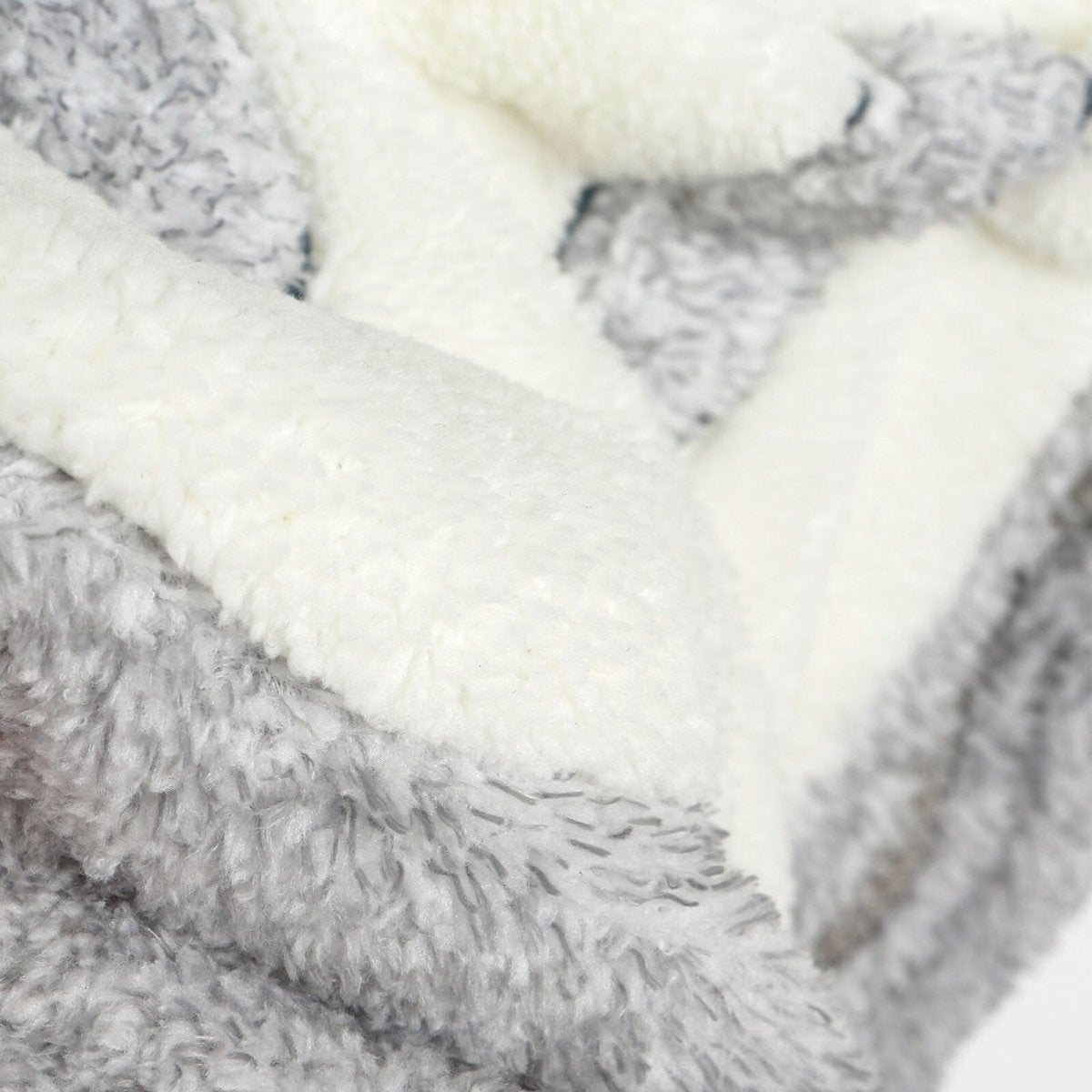 Midimod Newborn Welsoft Kangaroo Footed Jumpsuit - Grey - ebebek - Black Friday