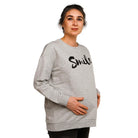 baby mom Maternity Sweatshirt - Grey Melange - ebebek - Black Friday