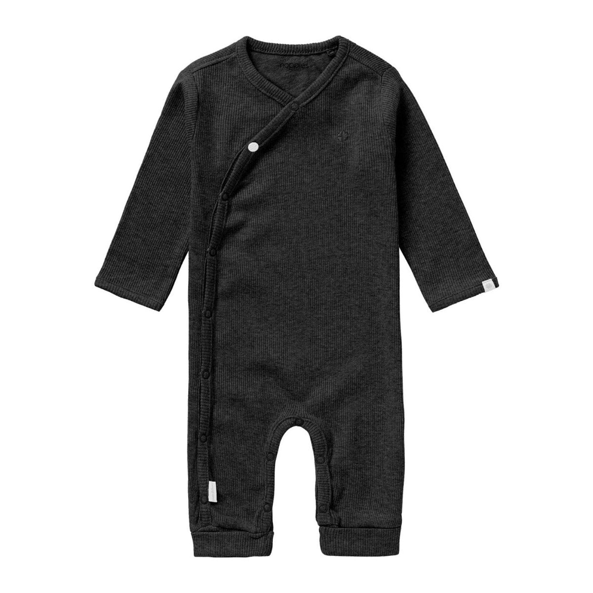 Noppies U Playsuit LS Rib Nevis - Dark Grey Melange - ebebek - Black Friday