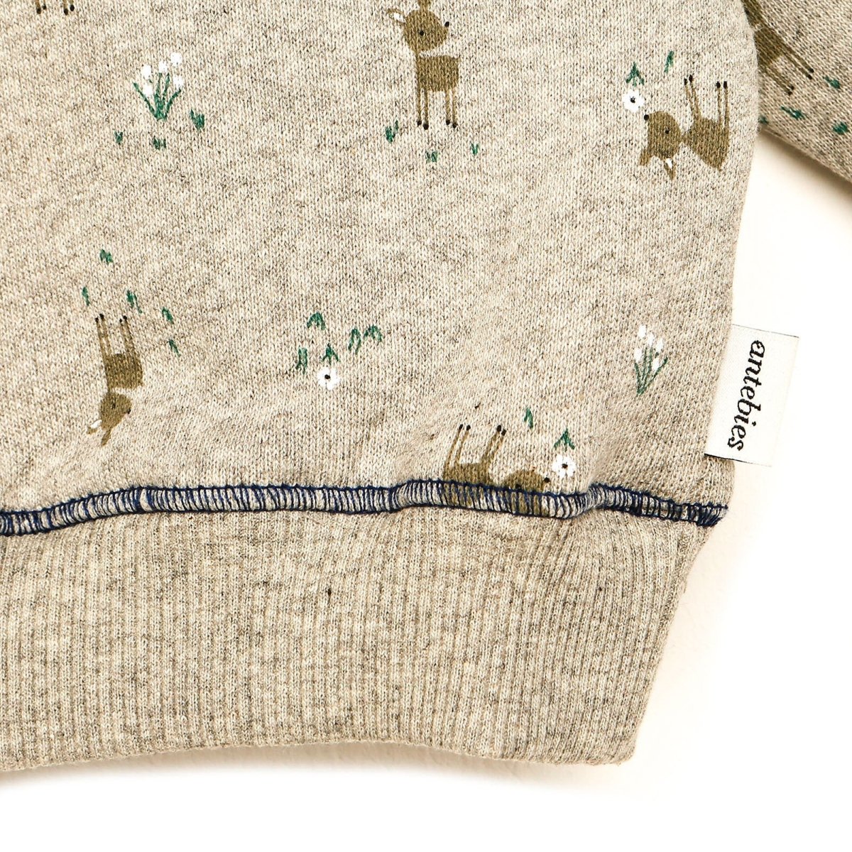 Antebies Newborn Deer Organic Sweatshirt - Grey - ebebek - Black Friday