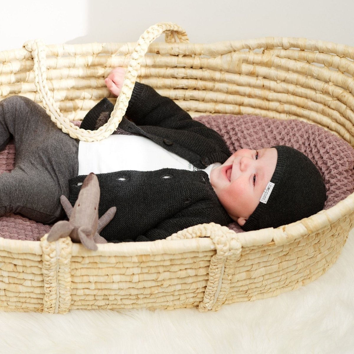 Noppies U Hat Rib Nevel - Dark Grey Melange - ebebek - Black Friday