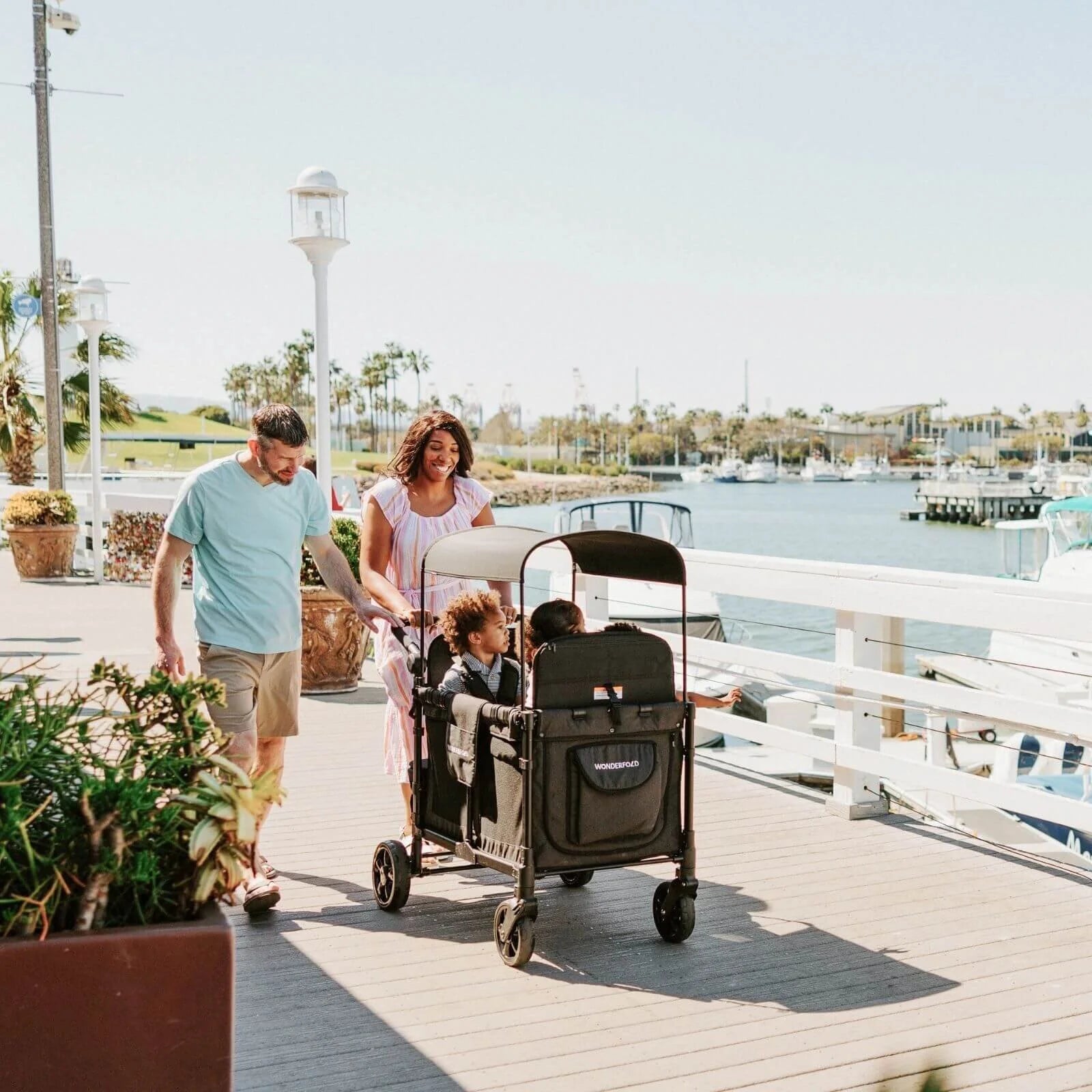 Wonderfold W4 Elite Quad Stroller Grey Quad Stroller ebebek