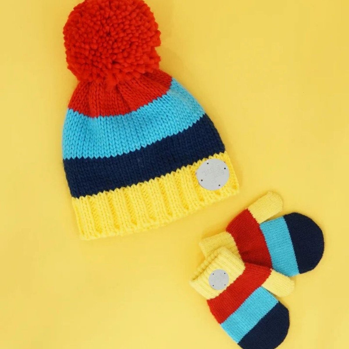 Blade & Rose Bright Striped Mittens 2 - 6 Years Blue/Red/Yellow - ebebek - Black Friday