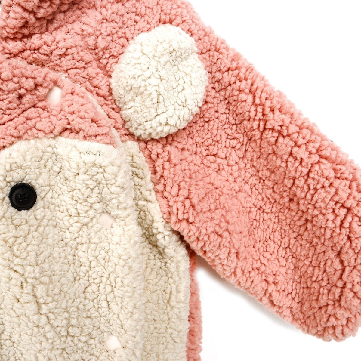 Midimod Newborn Deer Figure Welsoft Footed Jumpsuit - Light Rose - ebebek - Black Friday