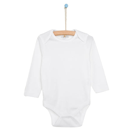 HelloBaby Long Sleeve Baby Bodysuit - White - ebebek - Black Friday