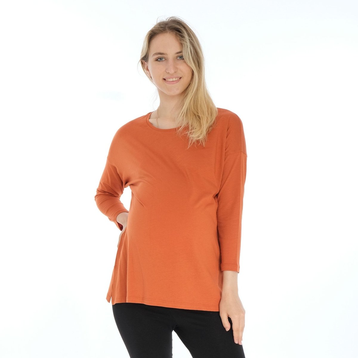 baby mom Tshirt Long Sleeve - Orange - ebebek - Black Friday