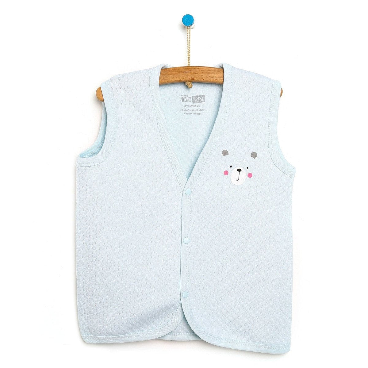 HelloBaby Basic Baby Boy Quilted Vest - Light Blue - ebebek - Black Friday