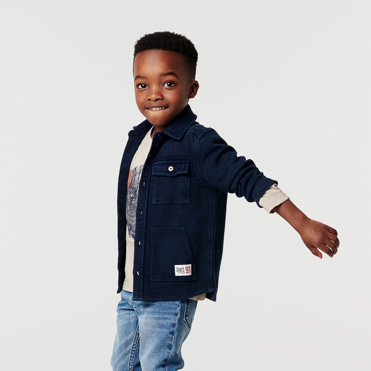 Noppies Boys Shirt Long Sleeve Kenbridge - Black Iris - ebebek - Black Friday