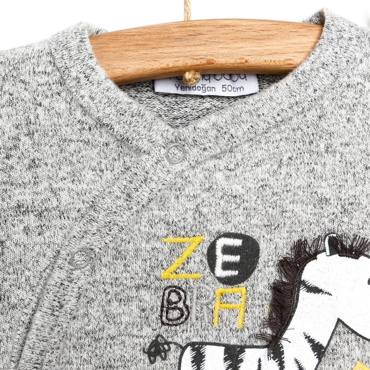 For My Baby Newborn Wild Footed Jumpsuit - Grey Melange - ebebek - Black Friday