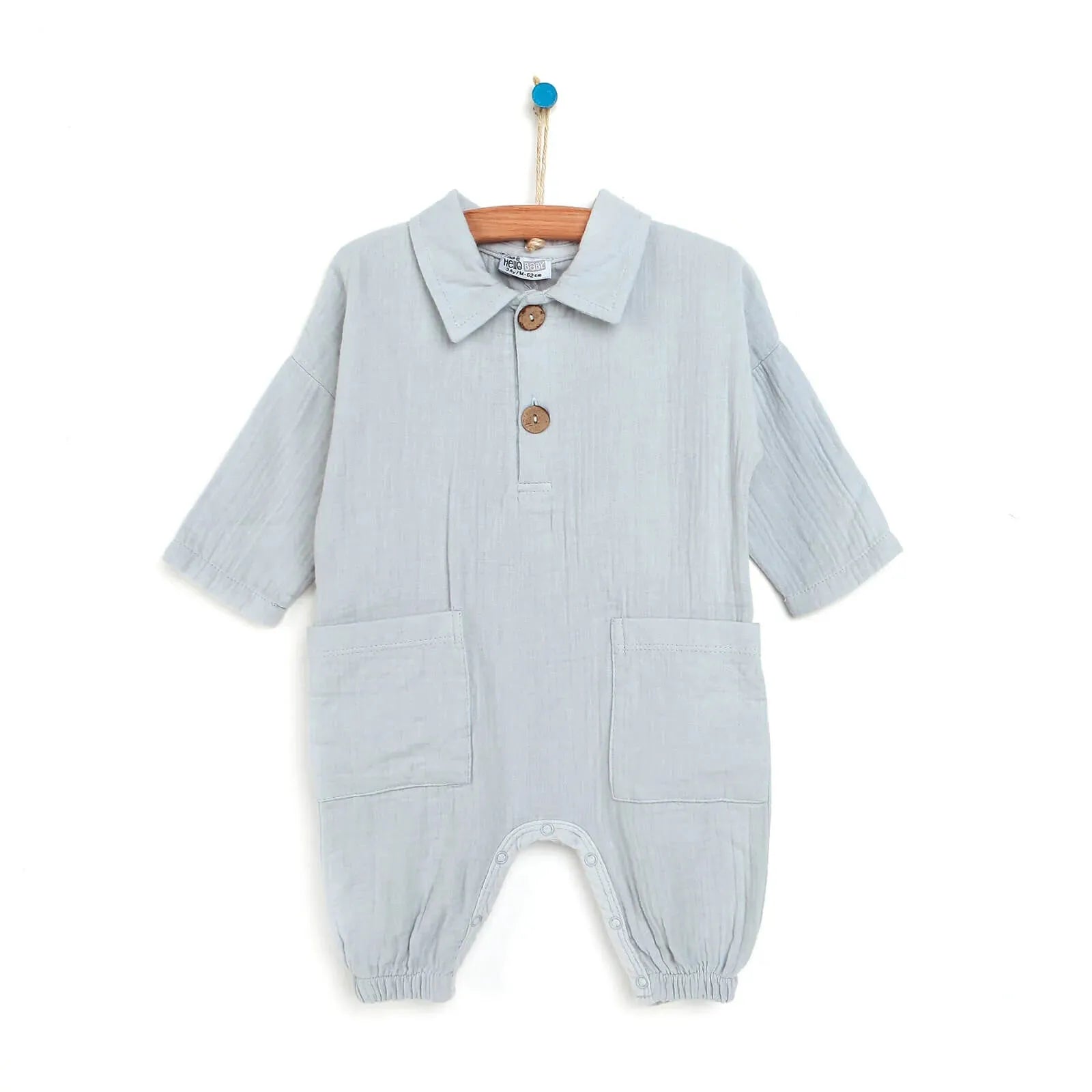 HelloBaby Newborn Jumpsuit - Grey - ebebek - Black Friday