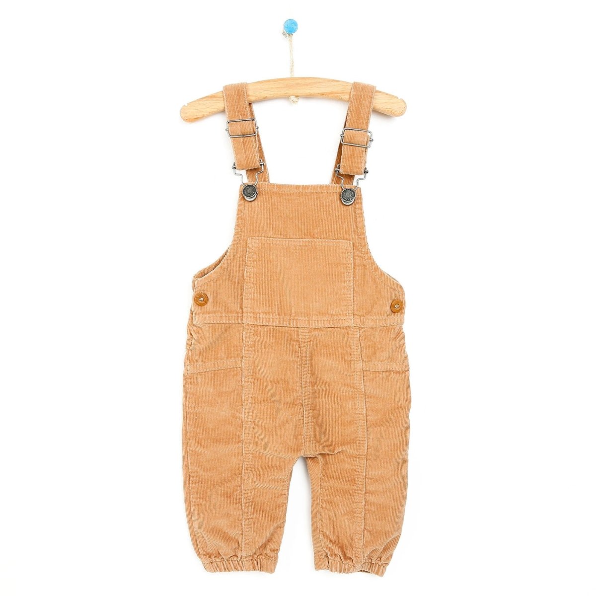 HelloBaby Basic Baby Boy Velvet Overalls - Brown - ebebek - Black Friday