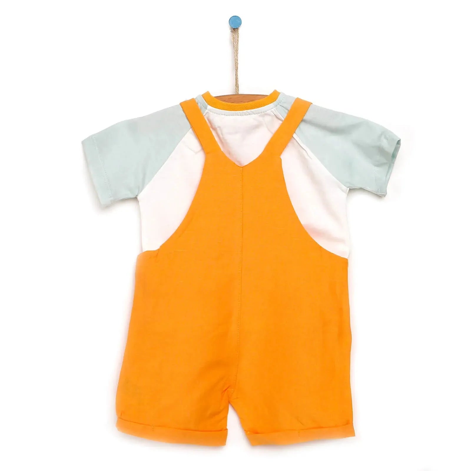 Cassiope Colorful Dungaree - Shorts - T-shirt - Orange - ebebek - Black Friday