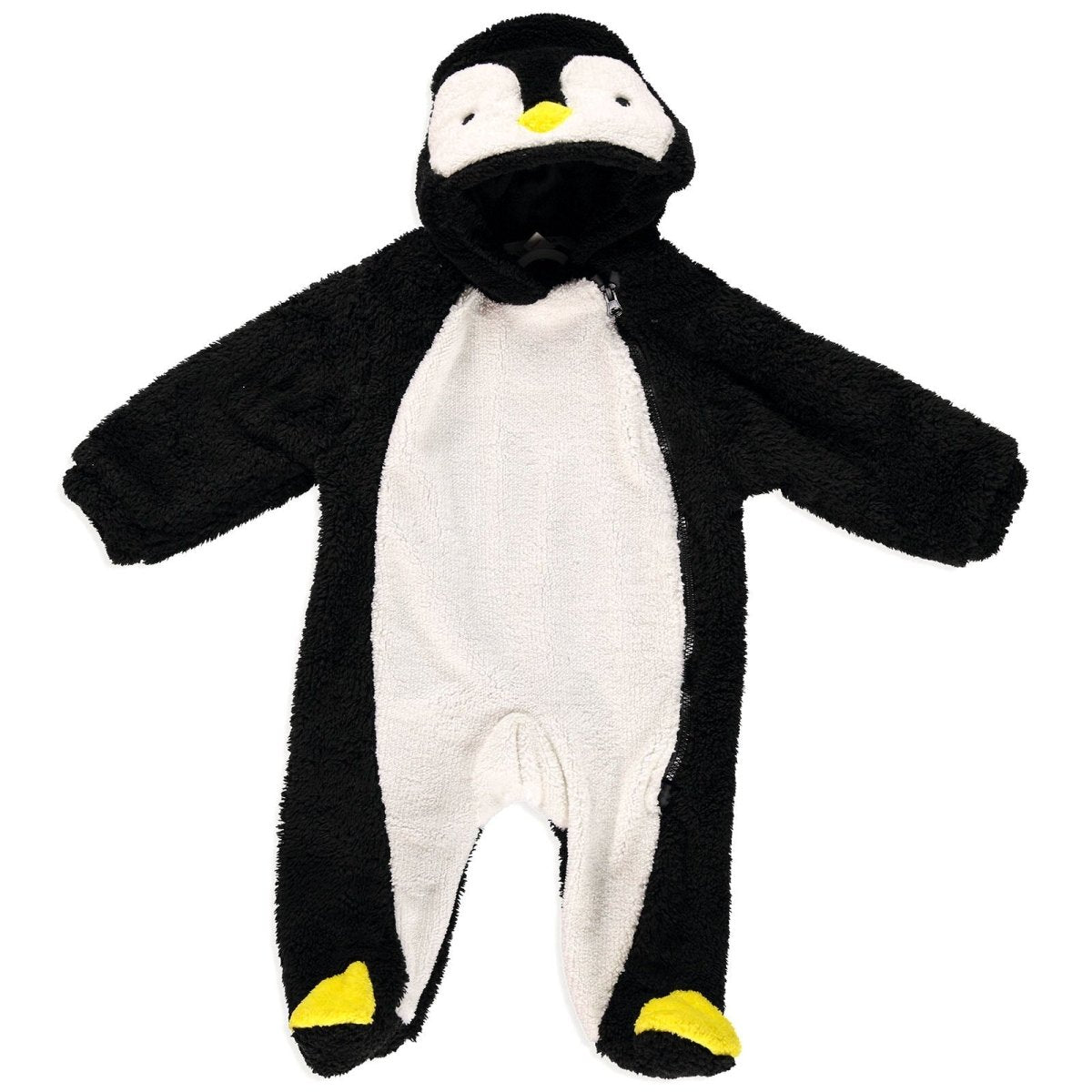 Midimod Newborn Welsoft Penguin Footed Jumpsuit - Black - ebebek - Black Friday