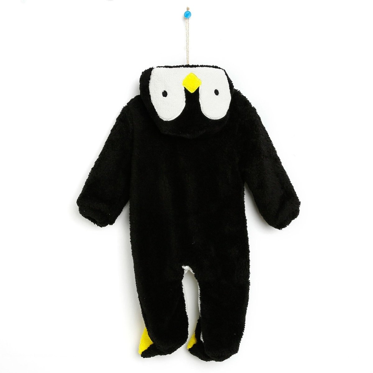 Midimod Newborn Welsoft Penguin Footed Jumpsuit - Black - ebebek - Black Friday