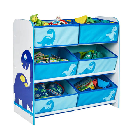 Hello Home Kids Bedroom Toy Storage Unit with 6 Fabric Storage Boxes - Dinosaur - ebebek - Black Friday