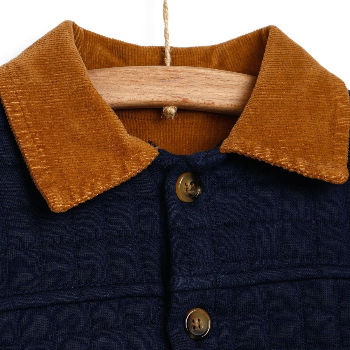 Tuffy Quilted Cardigan - Navy Blue - ebebek - Black Friday