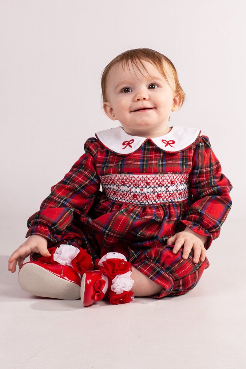 Beau Kid Baby Girl Tartan Romper - Red - ebebek - Black Friday