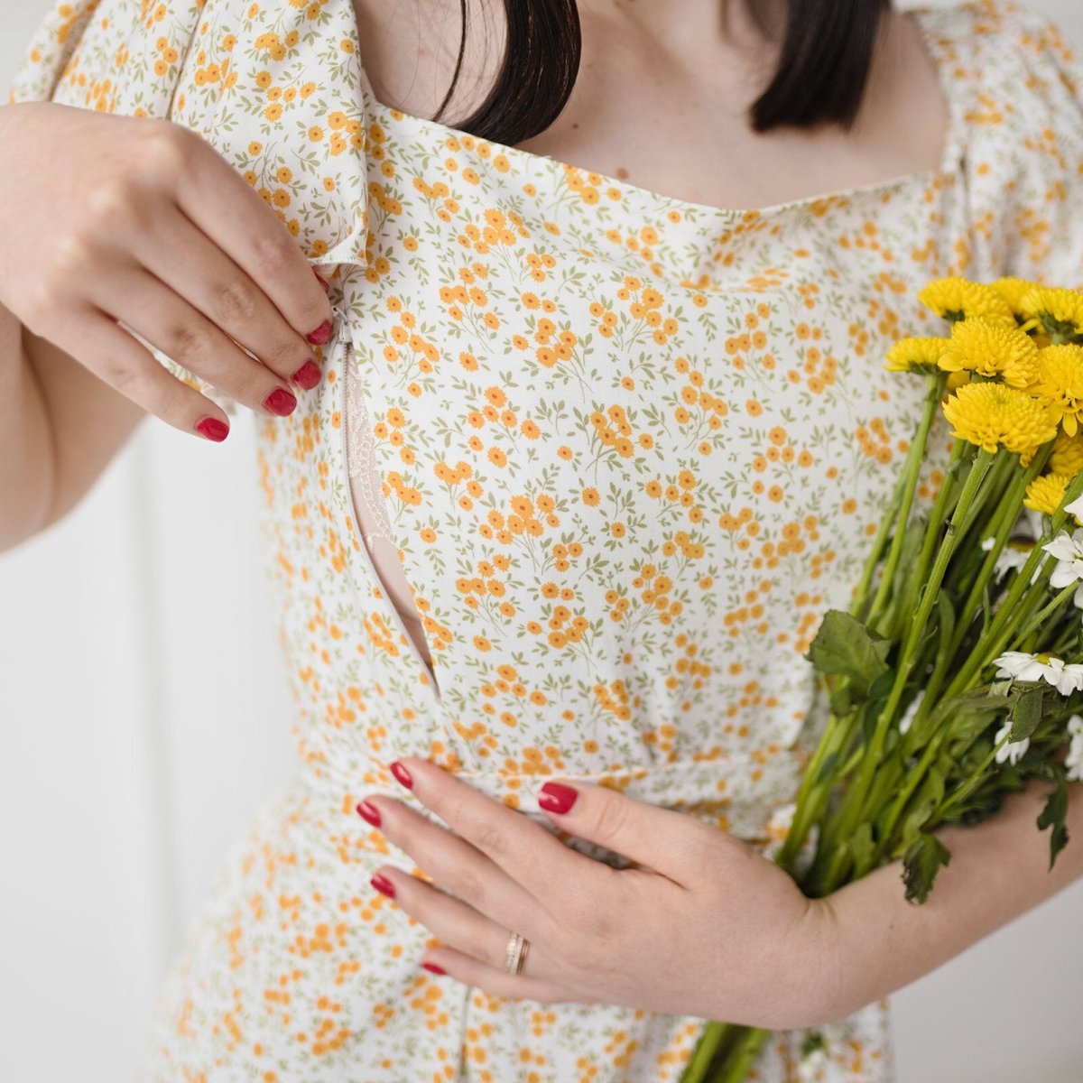 Bump&Milk Daisy - White+yellow flowers print - ebebek - Black Friday