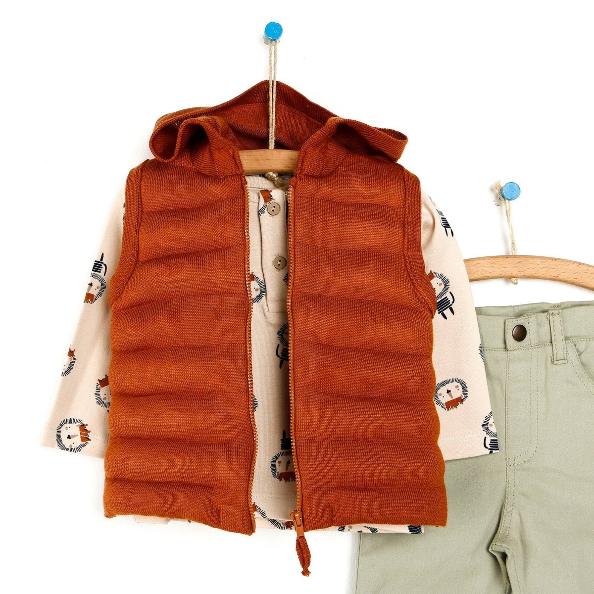 HelloBaby Sweatshirt - Vest - Bottom - Brown - ebebek - Black Friday