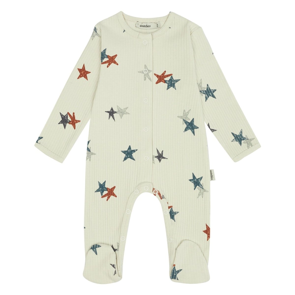 Antebies Starry Nights Rib Footsie Beige - ebebek - Black Friday