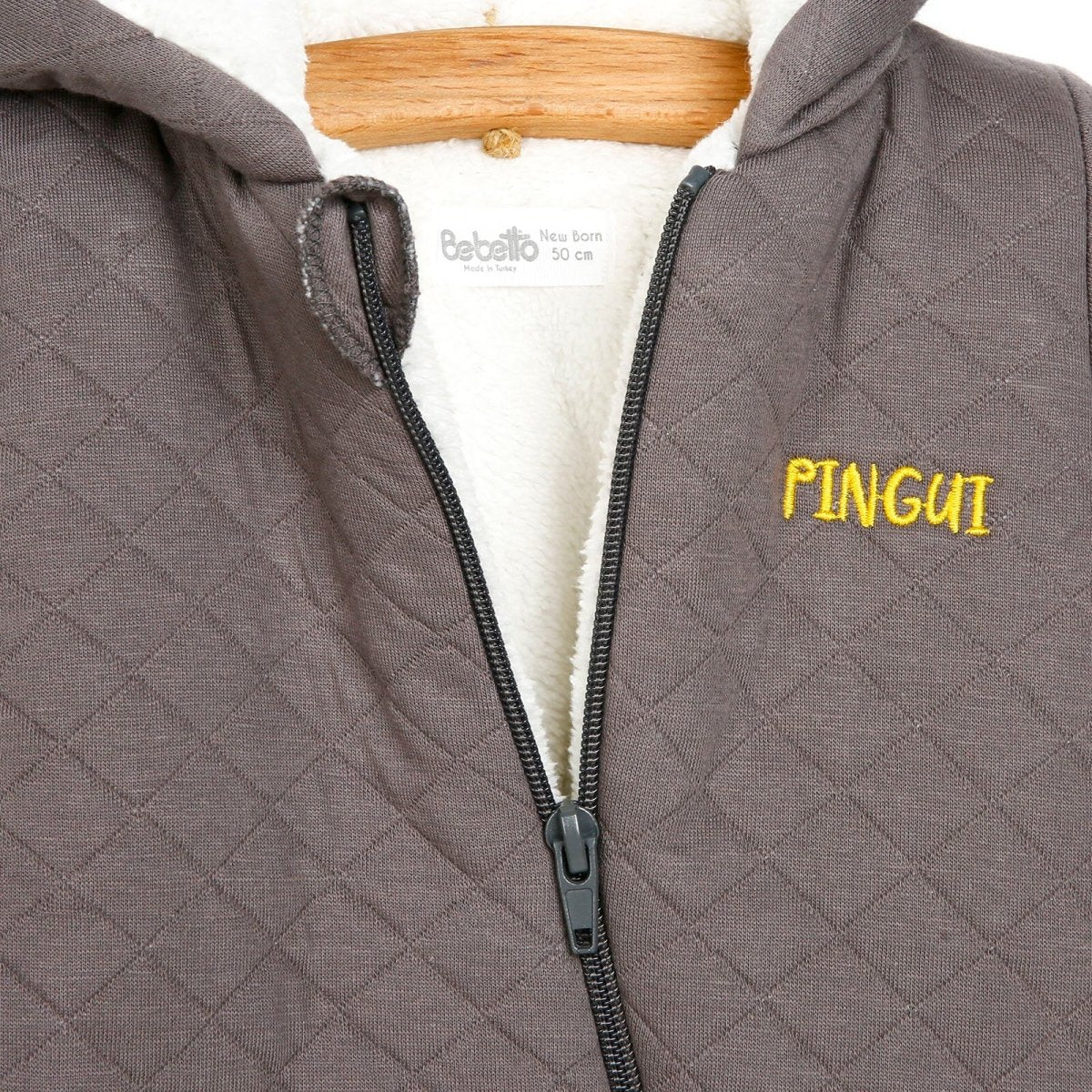 Bebetto Welsoft Footed Jumpsuit - Grey - ebebek - Black Friday