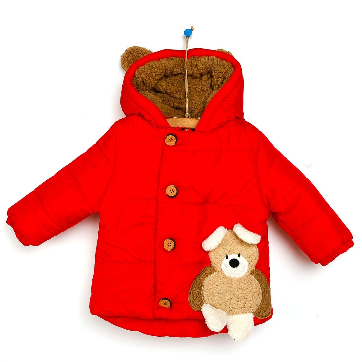 Midimod Baby Boy Coat with Toy Pocket - Red - ebebek - Black Friday