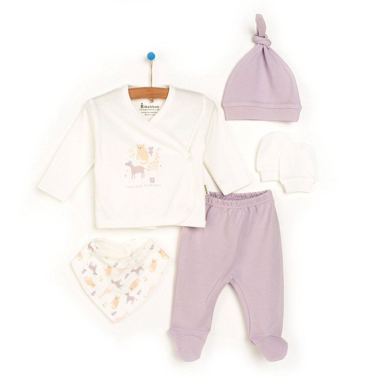 Bebbek Baby Girl 5 Pcs Newborn Starter Set - Mauve - ebebek - Black Friday
