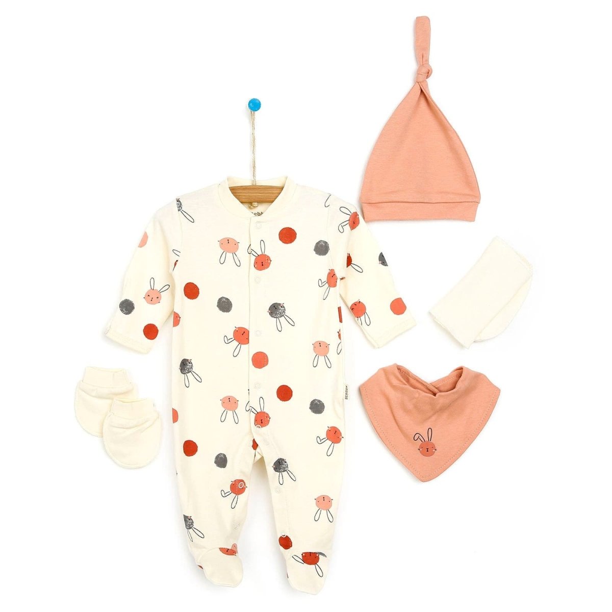 Bebbek Baby Girl 5 Pcs Newborn Starter Set - Light Rose - ebebek - Black Friday