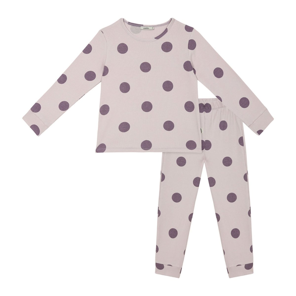 Antebies Happy Dots Rib Pyjama Lilac - ebebek - Black Friday