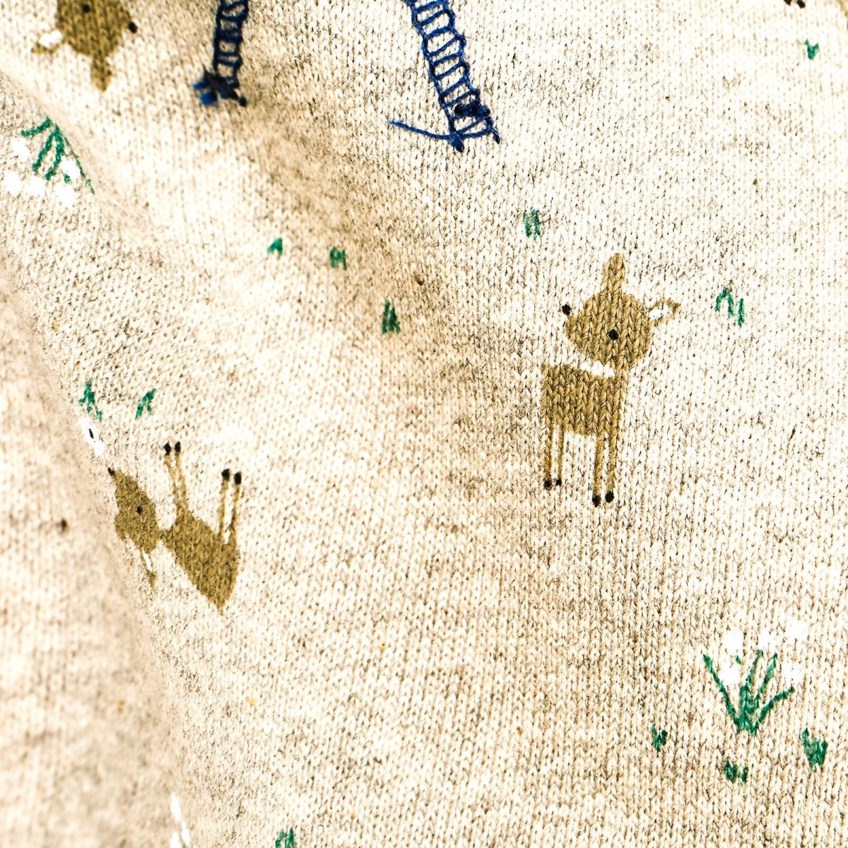 Antebies Newborn Deer Organic Sweatshirt - Grey - ebebek - Black Friday