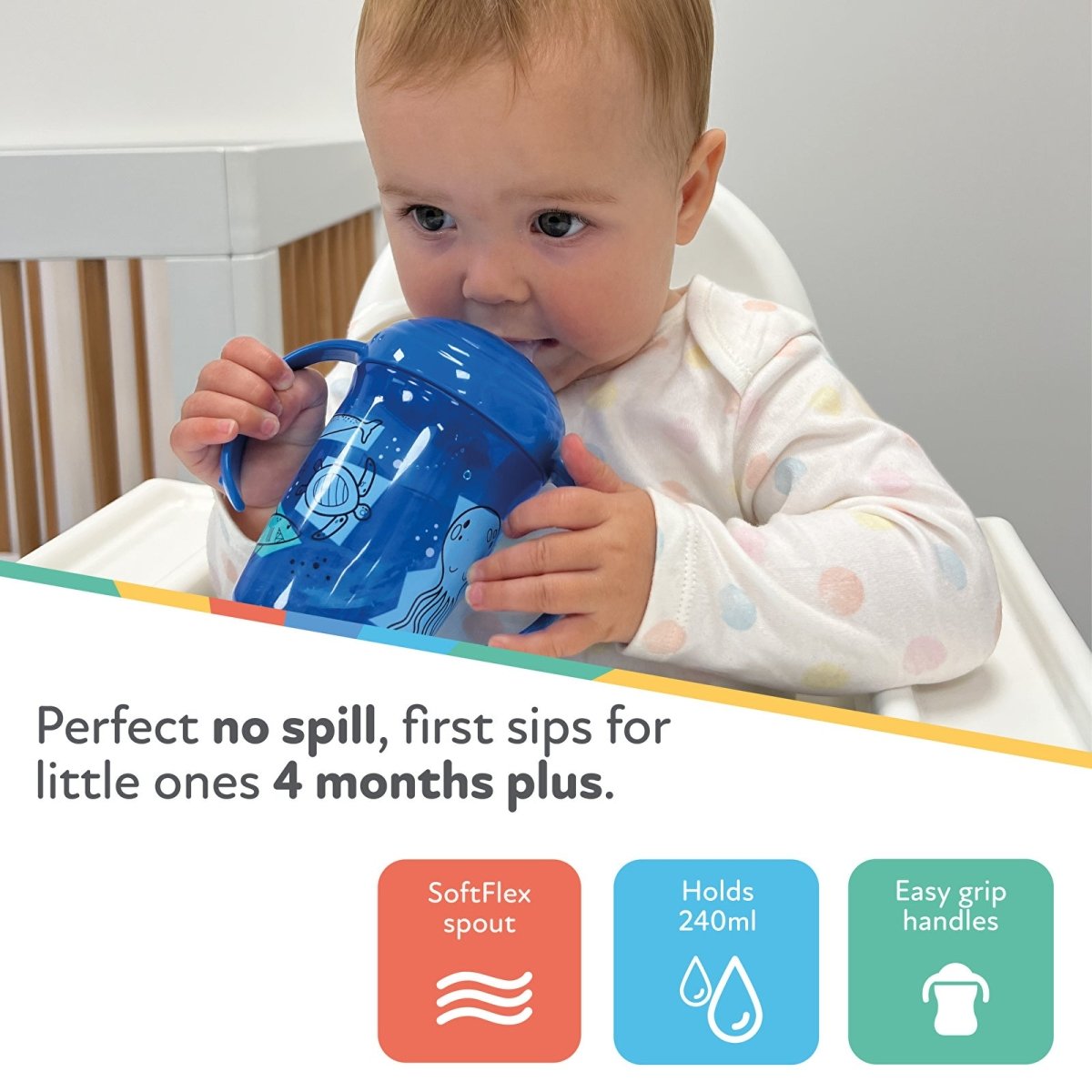 Nuby Grip N Sip Pack of 2 - Multicolour - ebebek - Black Friday