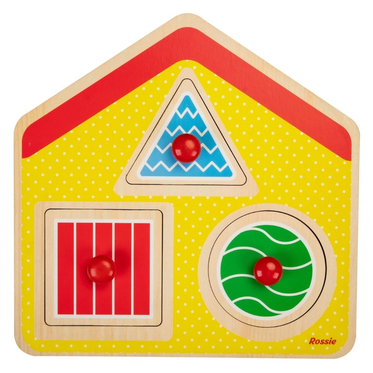 Rossie Wooden First Puzzle - Geometric House - ebebek - Black Friday