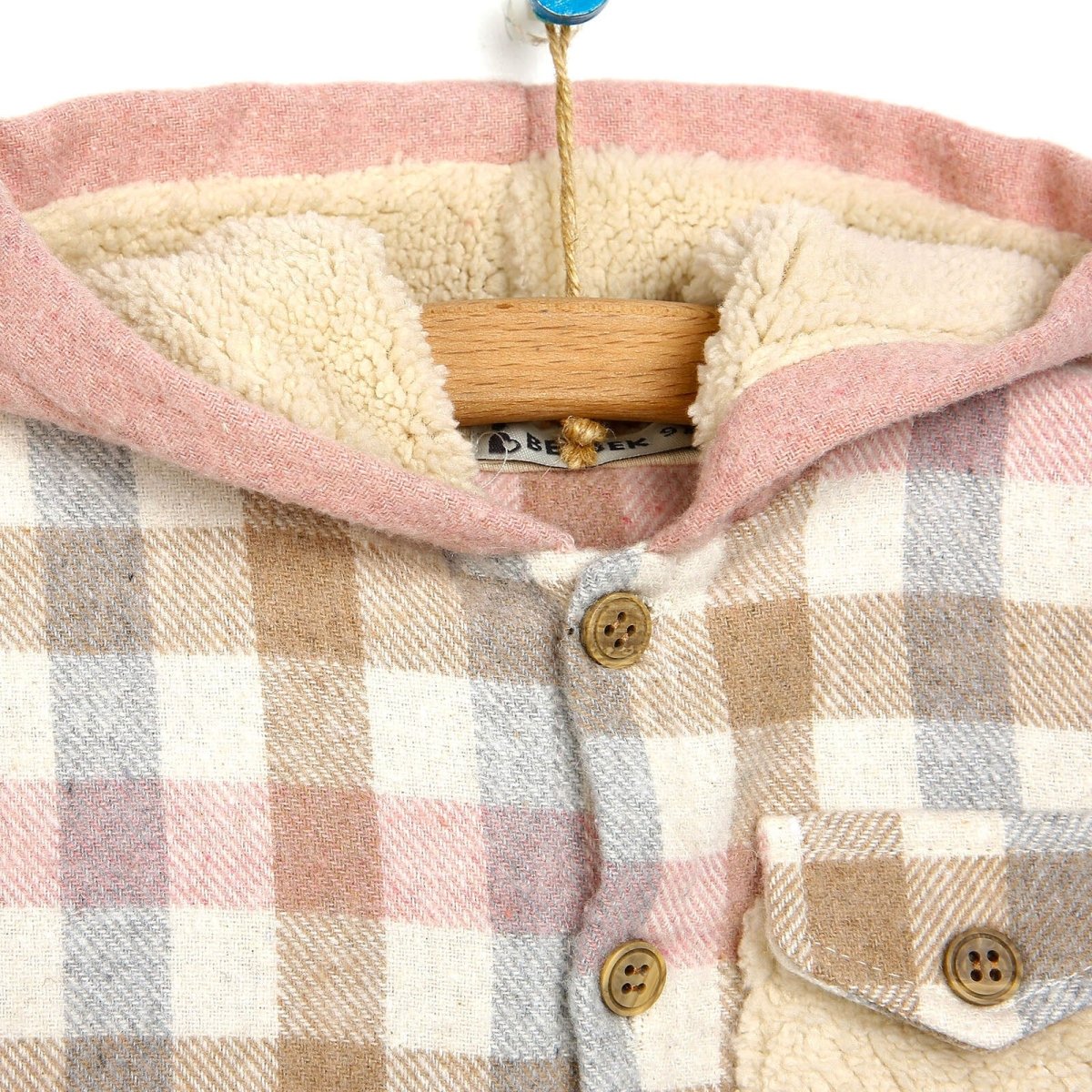 Bebbek Newborn Lumberjack Hooded Jumpsuit - Pink - ebebek - Black Friday