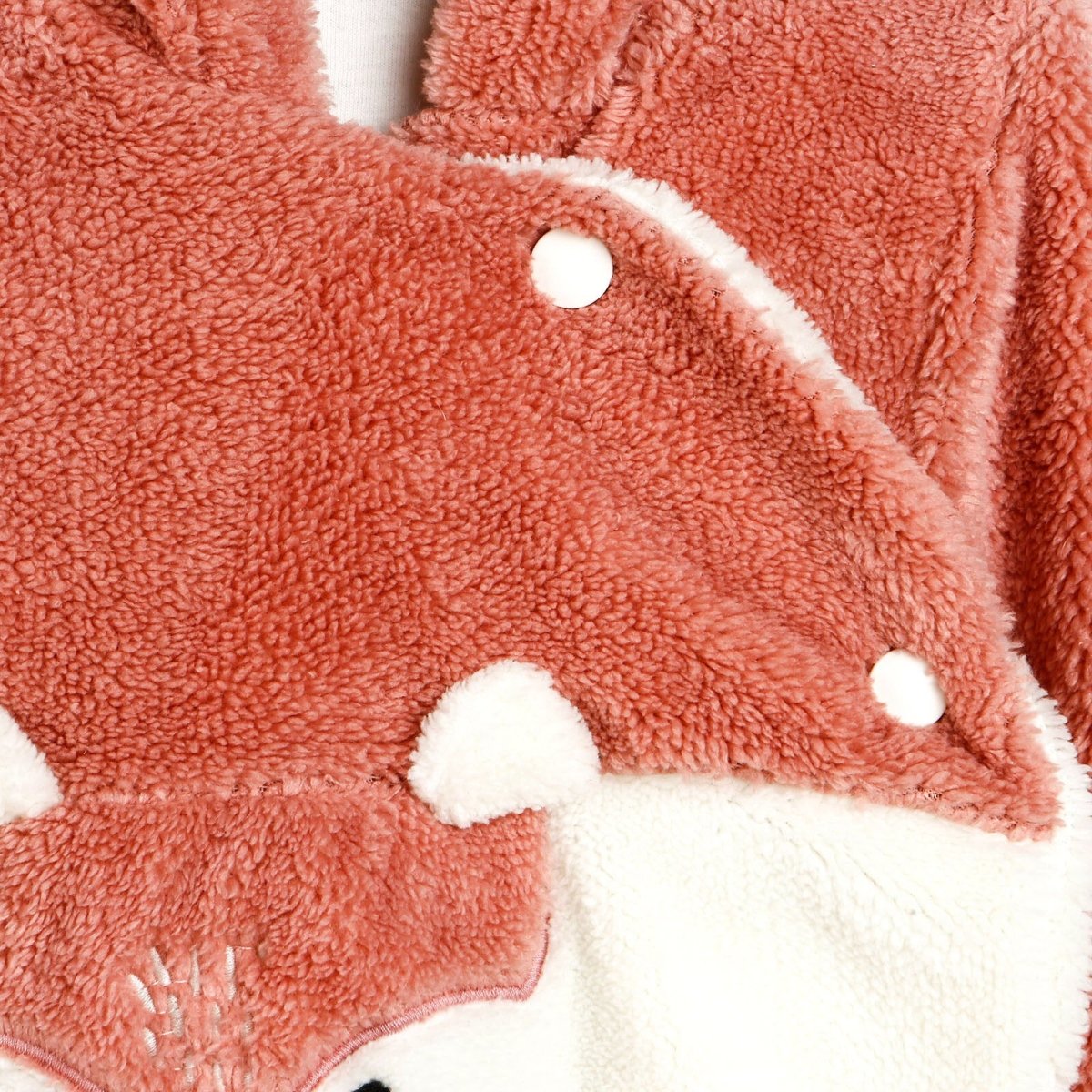 Midimod Newborn Fox Welsoft Footed Jumpsuit - Powder - ebebek - Black Friday