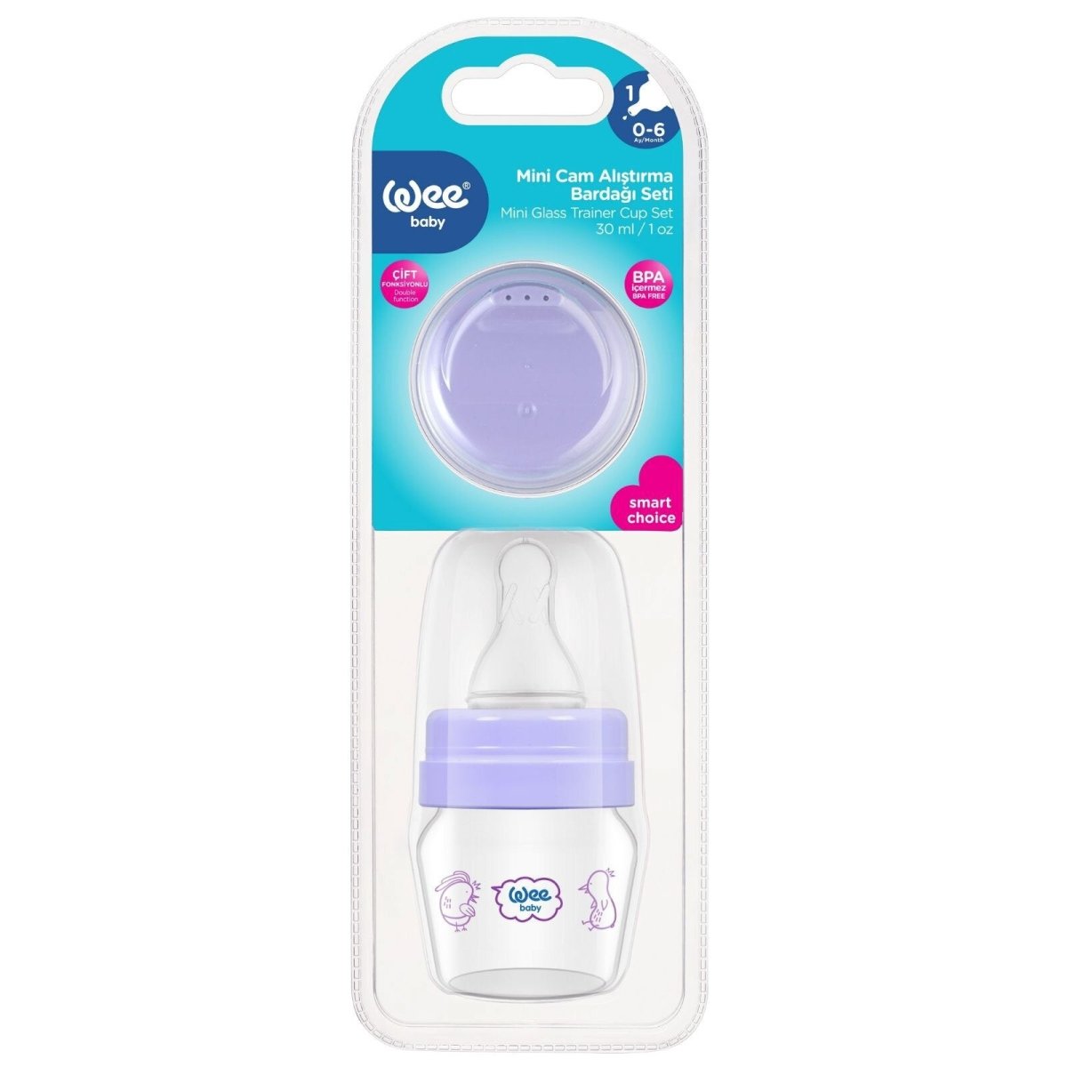 Wee Baby Mini Glass Training Cup Set 0 - 6 months 30ml Assorted - ebebek - Black Friday